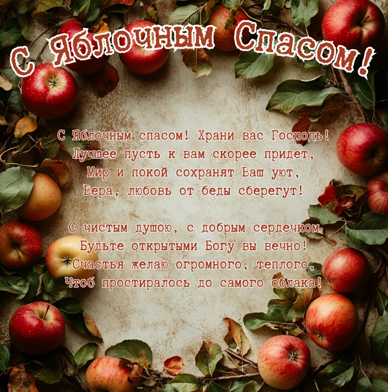 50+ открыток на Яблочный Спас для близких 50+ открыток на Яблочный Спас для близких яблочный спас, открытки, поздравления, праздник, преображение
