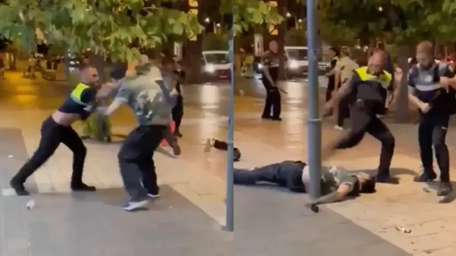 Полиция Барселоны применила силу к мигрантам после отказа прекратить приставания Барселона, полиция, мигранты, конфликт, видео, инцидент