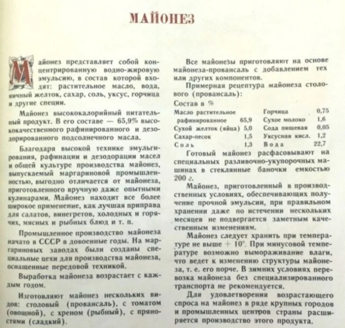 Невыгодная натуральность: почему «Провансаль» не покорил мир Невыгодная натуральность: почему «Провансаль» не покорил мир ссср, еда, история, майонез, продукты