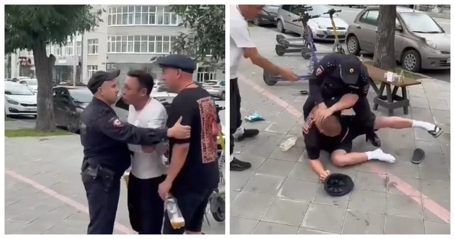 Пьяный дебошир с ножом набросился на полицейского