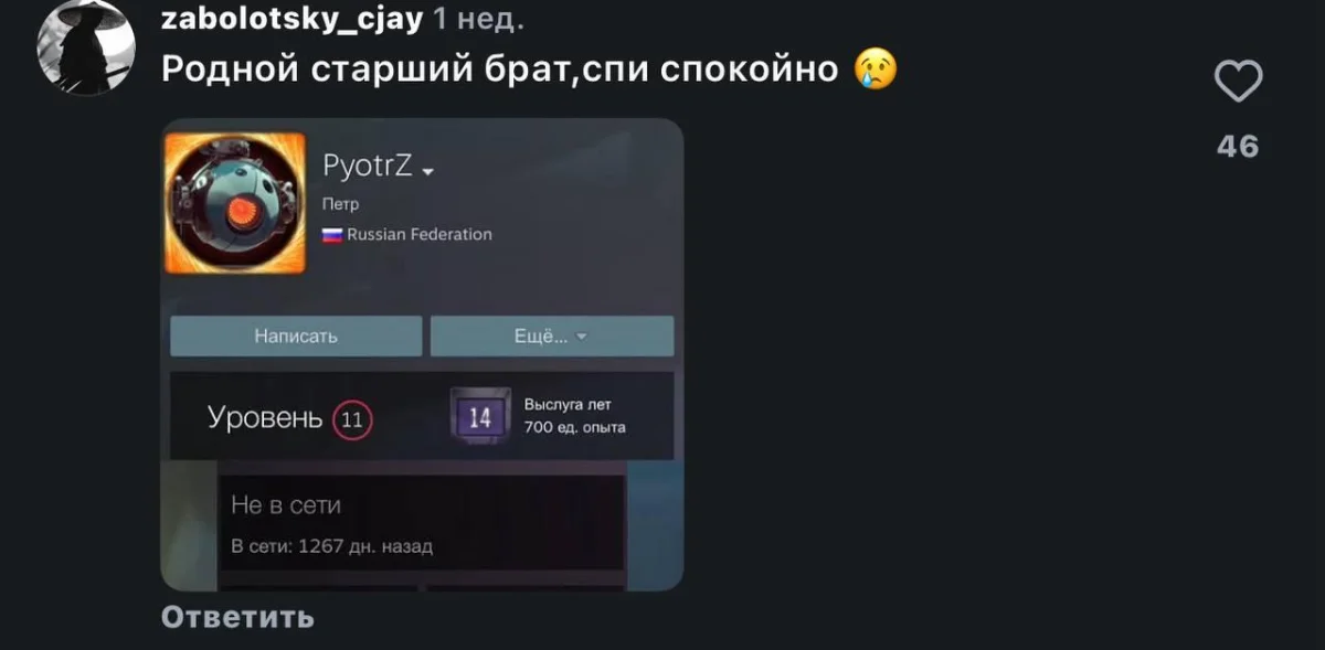 «Прости меня, брат»: геймеры устраивают флешмоб памяти ушедших тиммейтов геймеры, тиммейты, память, флешмоб, ностальгия