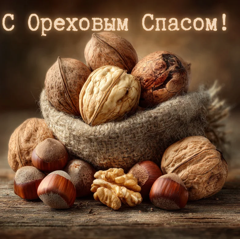 Ореховый Спас-2026: 35 душевных открыток для поздравлений Ореховый спас, Хлебный спас, открытки, поздравления, православие, праздник