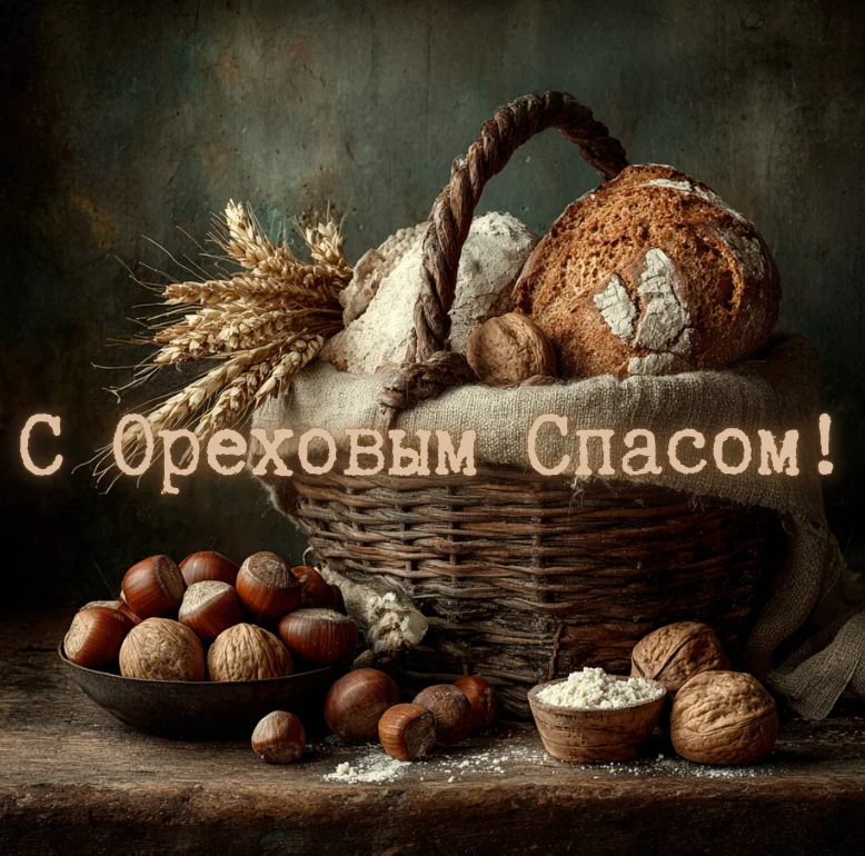Ореховый Спас-2026: 35 душевных открыток для поздравлений Ореховый спас, Хлебный спас, открытки, поздравления, православие, праздник