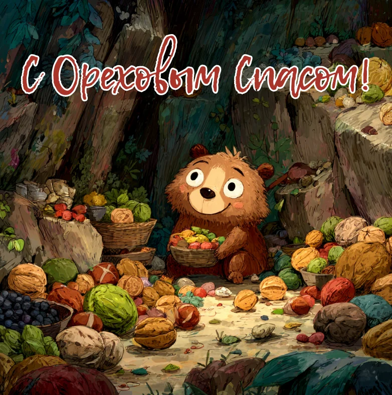 Ореховый Спас-2026: 35 душевных открыток для поздравлений Ореховый спас, Хлебный спас, открытки, поздравления, православие, праздник