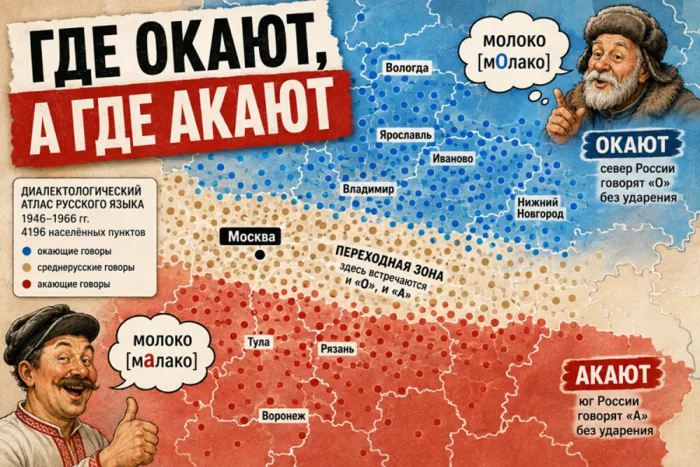 Почему москвичи говорят «малако», а вологжане — «молоко» русский язык, диалекты, аканье, оканье, лингвистика, Москва, Вологда