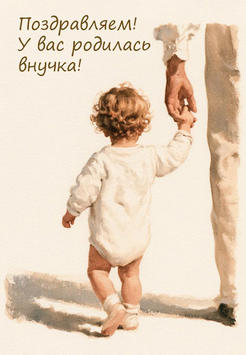 С рождением внука и внучки: 54 душевные открытки открытки, поздравления, внуки, бабушка, дедушка, рождение