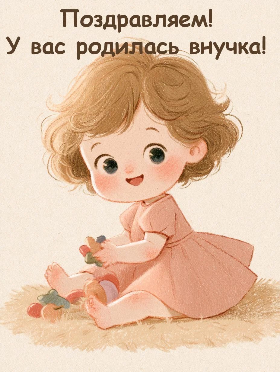 С рождением внука и внучки: 54 душевные открытки открытки, поздравления, внуки, бабушка, дедушка, рождение