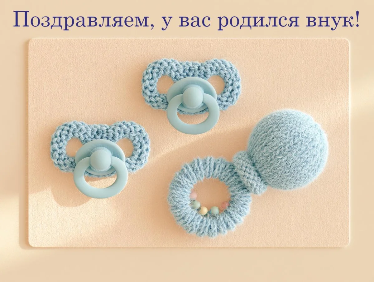 С рождением внука и внучки: 54 душевные открытки открытки, поздравления, внуки, бабушка, дедушка, рождение