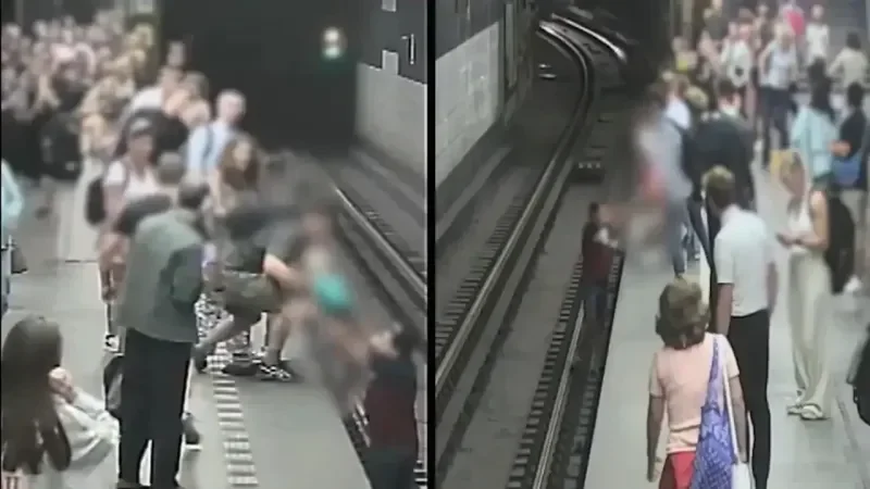 Спасен за миг до состава: драма на станции метро в Праге