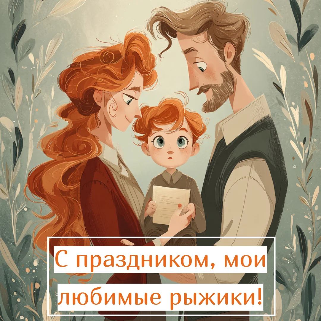 Огненный праздник: 30+ открыток для рыжих и их близких праздники, открытки, рыжие, поздравления, подборка