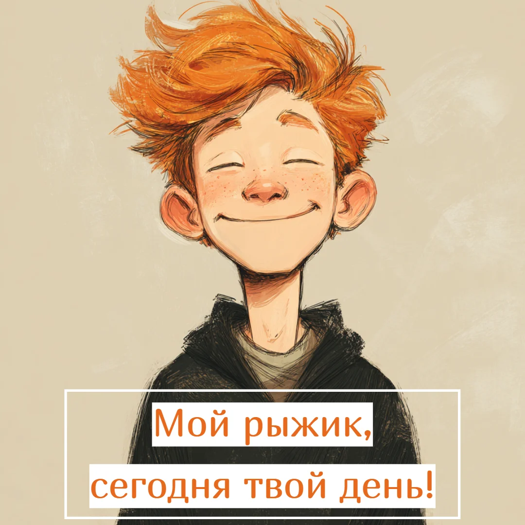 Огненный праздник: 30+ открыток для рыжих и их близких праздники, открытки, рыжие, поздравления, подборка