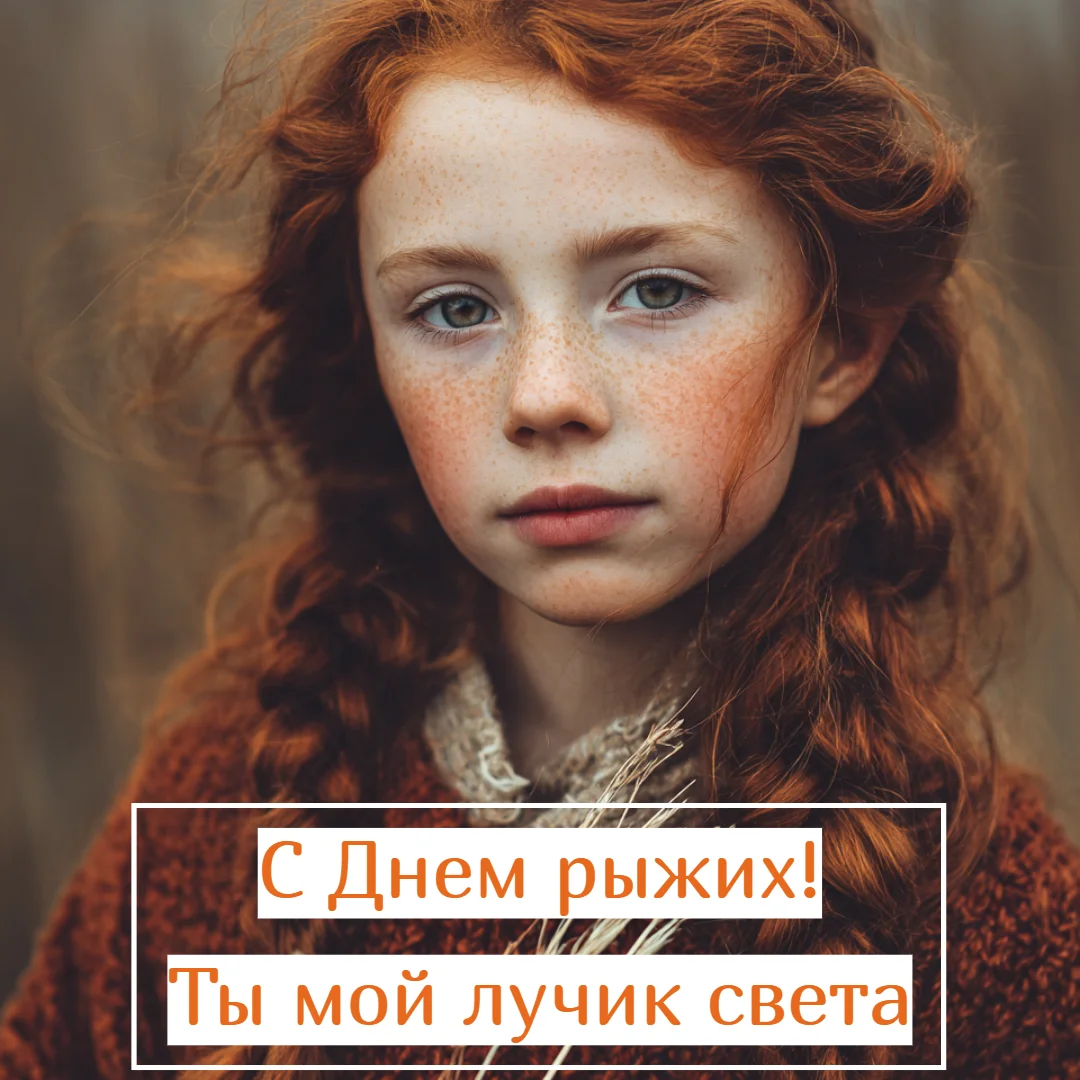 Огненный праздник: 30+ открыток для рыжих и их близких праздники, открытки, рыжие, поздравления, подборка