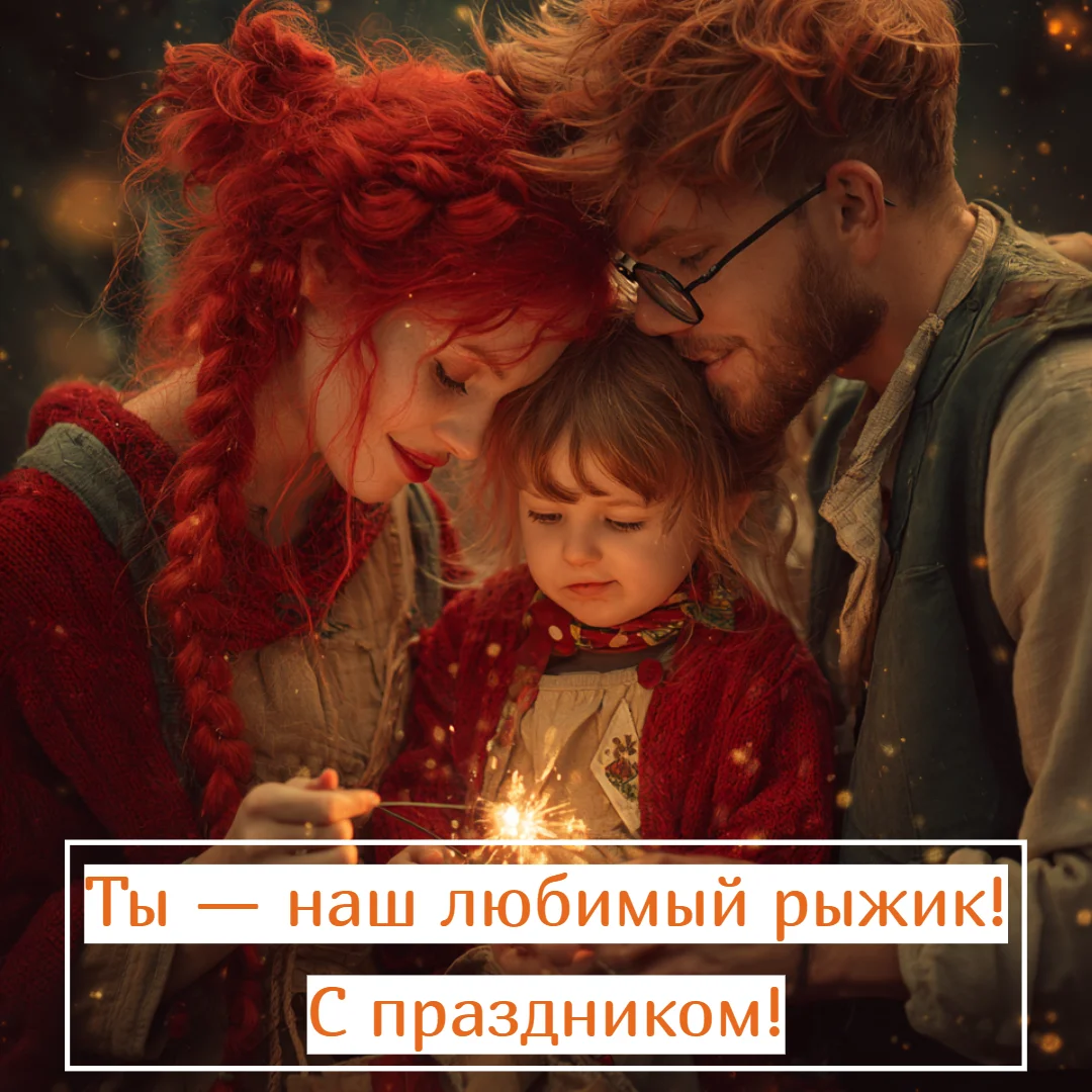 Огненный праздник: 30+ открыток для рыжих и их близких праздники, открытки, рыжие, поздравления, подборка