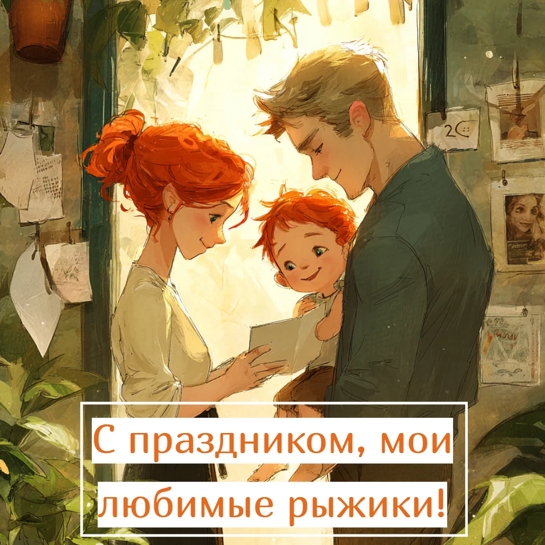 Огненный праздник: 30+ открыток для рыжих и их близких праздники, открытки, рыжие, поздравления, подборка