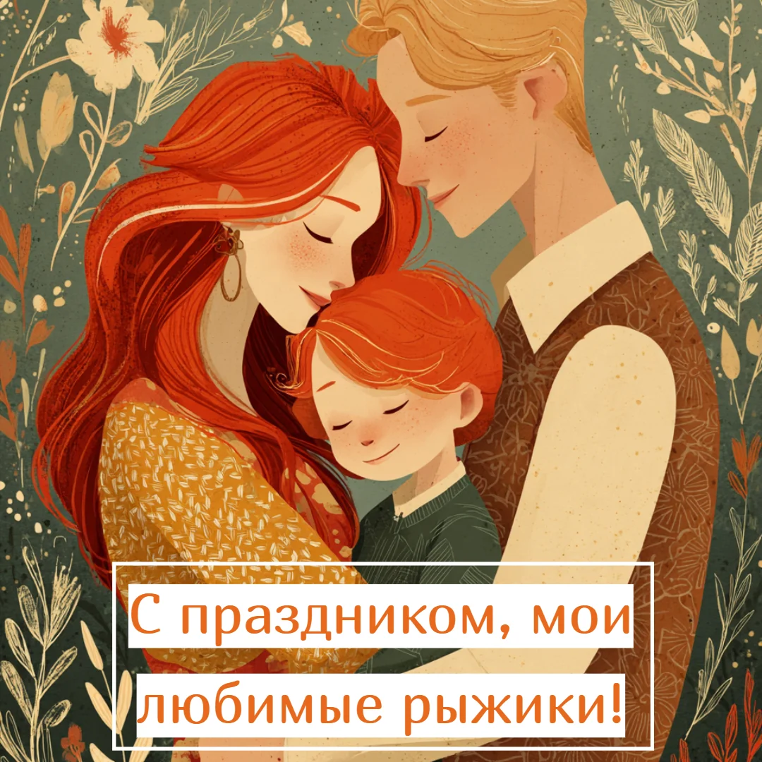 Огненный праздник: 30+ открыток для рыжих и их близких праздники, открытки, рыжие, поздравления, подборка