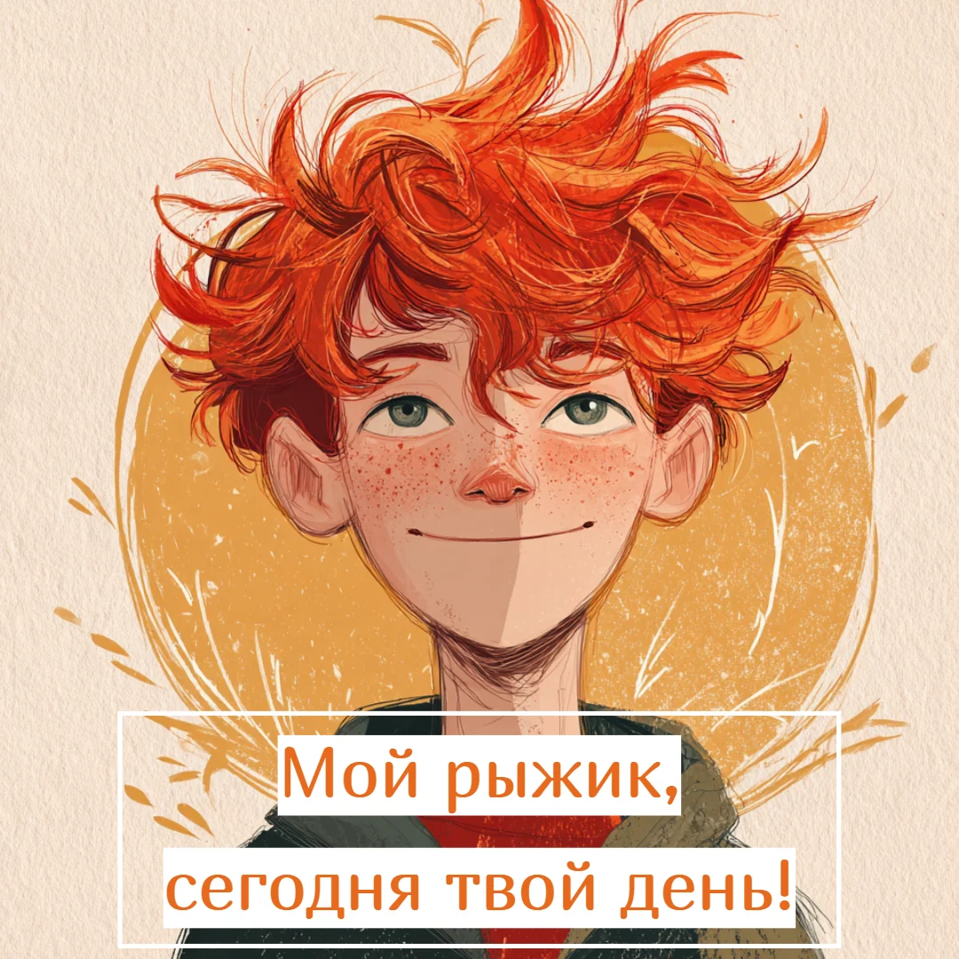 Огненный праздник: 30+ открыток для рыжих и их близких праздники, открытки, рыжие, поздравления, подборка