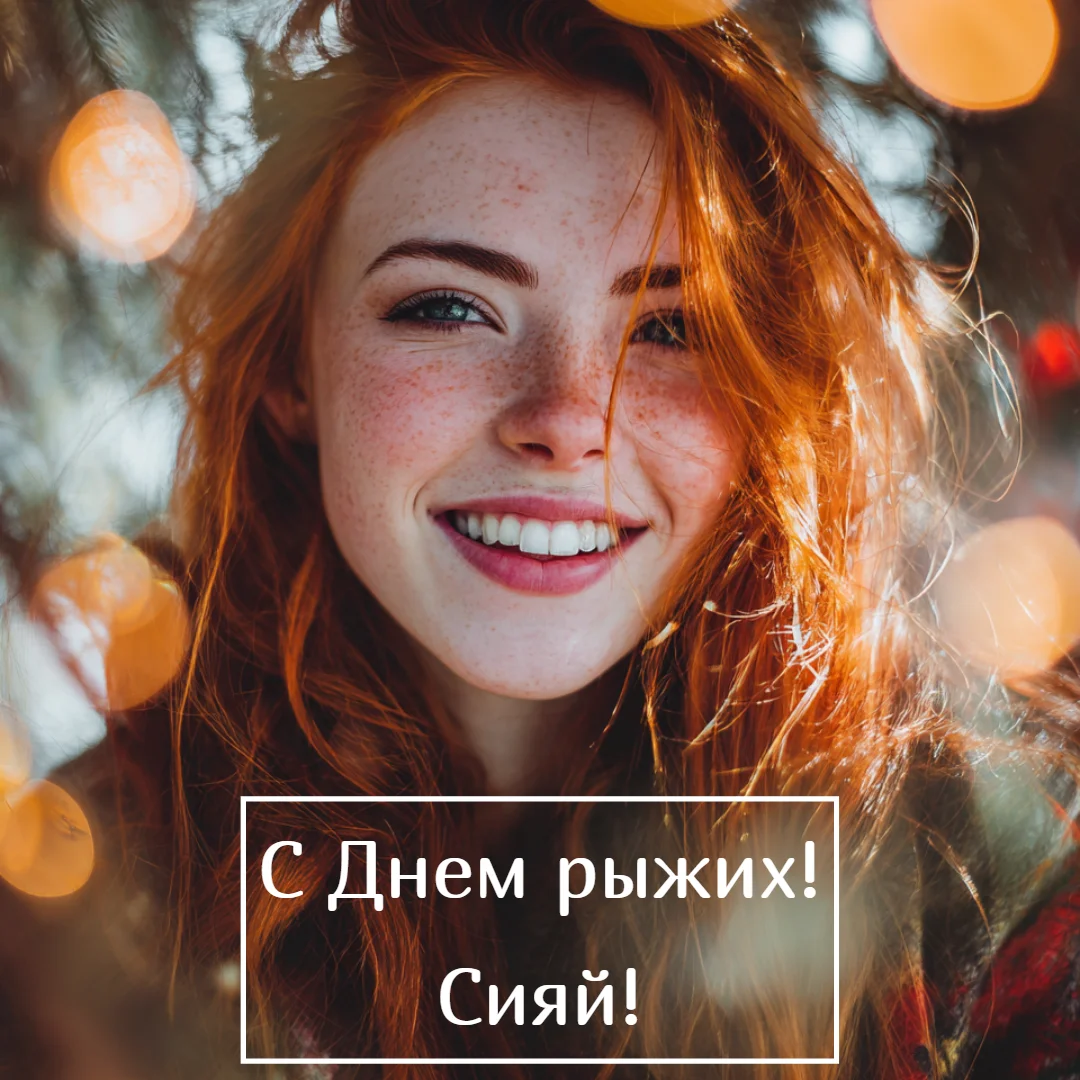 Огненный праздник: 30+ открыток для рыжих и их близких праздники, открытки, рыжие, поздравления, подборка