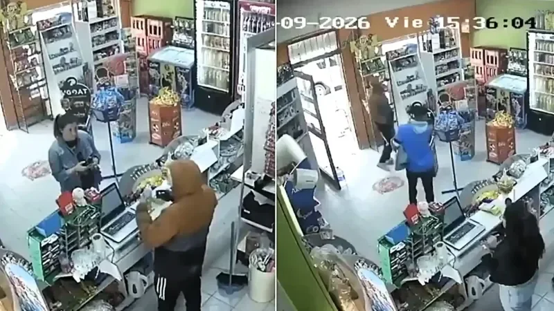 Налётчик сделал перерыв ради клиентки ограбление, Аргентина, курьёз, видео, магазин, покупательница, кассир