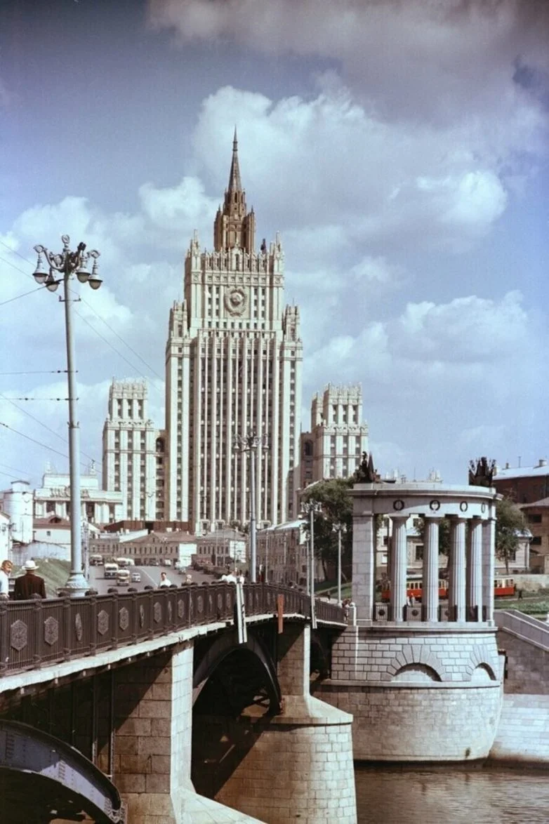 Столица СССР без чёрно-белых очков Москва, 1950-е, ретро, цветные фото, СССР, история