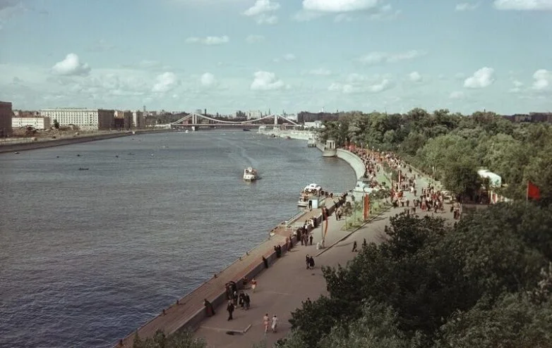 Столица СССР без чёрно-белых очков Москва, 1950-е, ретро, цветные фото, СССР, история