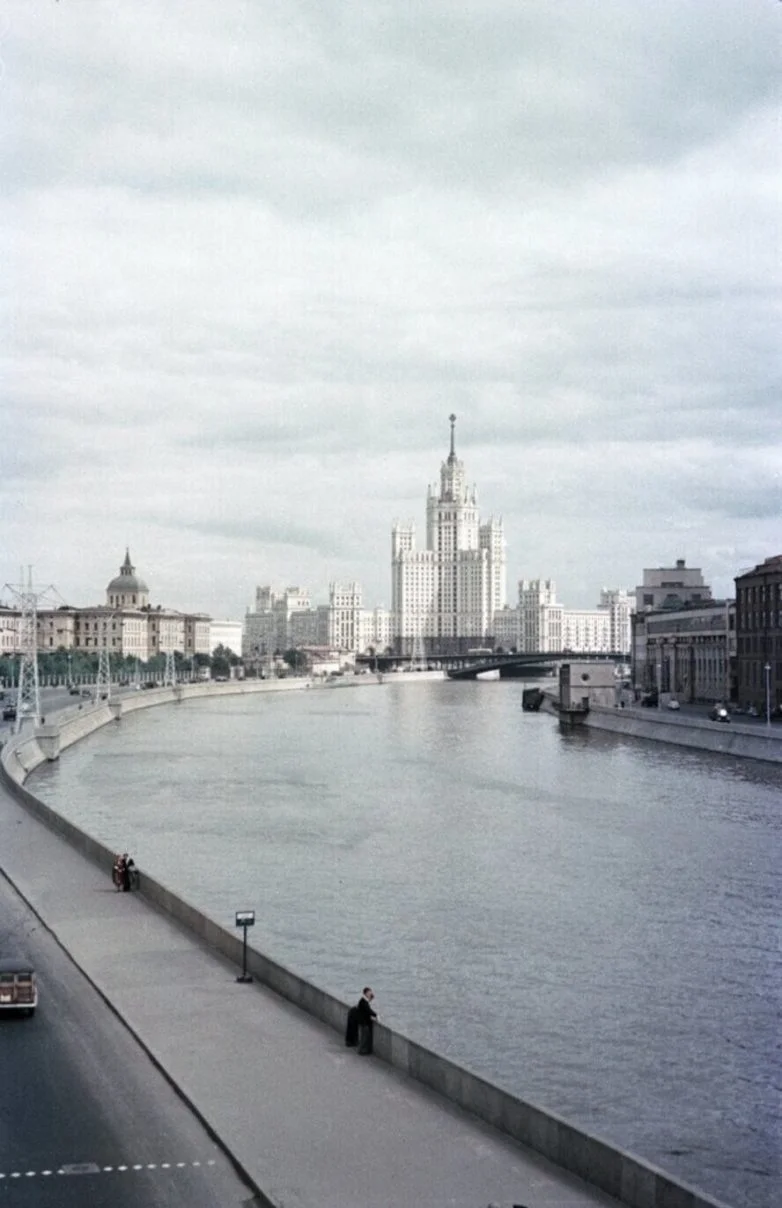 Столица СССР без чёрно-белых очков Москва, 1950-е, ретро, цветные фото, СССР, история