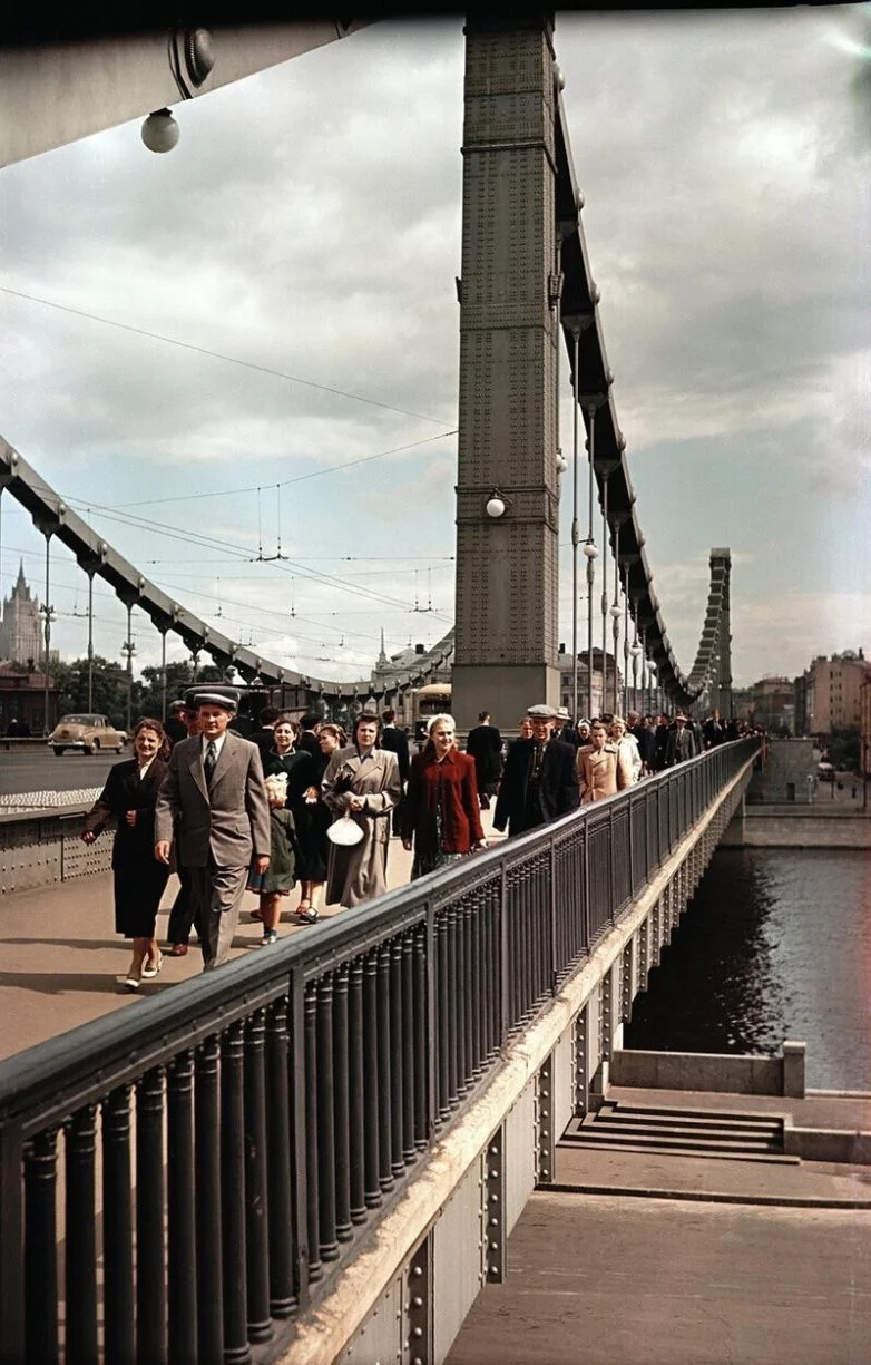 Столица СССР без чёрно-белых очков Москва, 1950-е, ретро, цветные фото, СССР, история