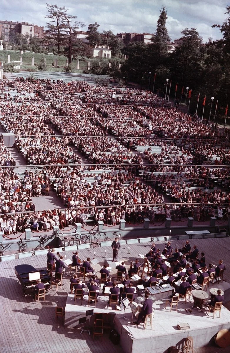 Столица СССР без чёрно-белых очков Москва, 1950-е, ретро, цветные фото, СССР, история