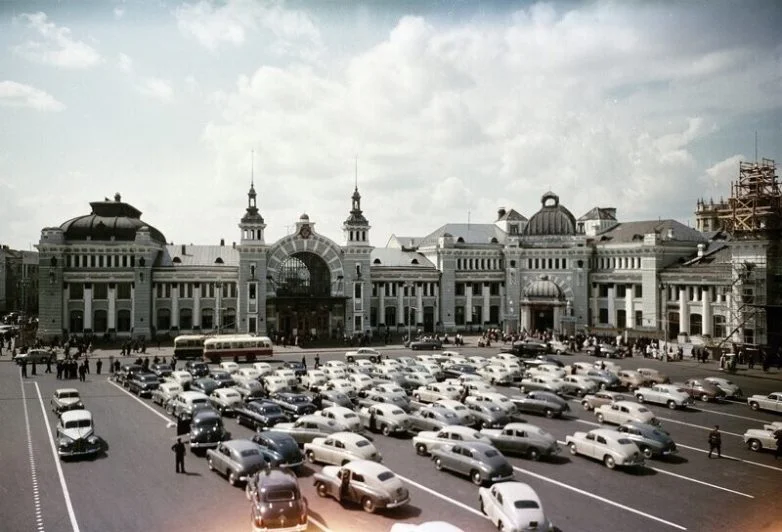 Столица СССР без чёрно-белых очков Москва, 1950-е, ретро, цветные фото, СССР, история