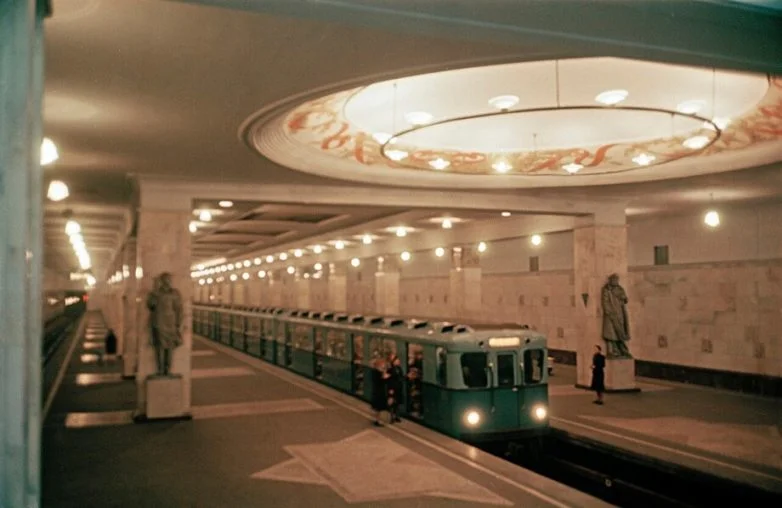 Столица СССР без чёрно-белых очков Москва, 1950-е, ретро, цветные фото, СССР, история