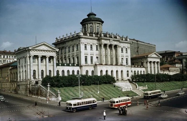 Столица СССР без чёрно-белых очков Москва, 1950-е, ретро, цветные фото, СССР, история
