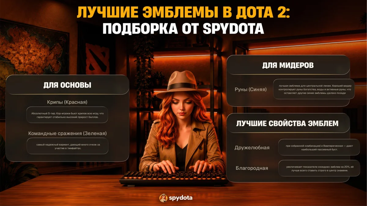 Лучшие эмблемы в Дота 2: подборка от SpyDota