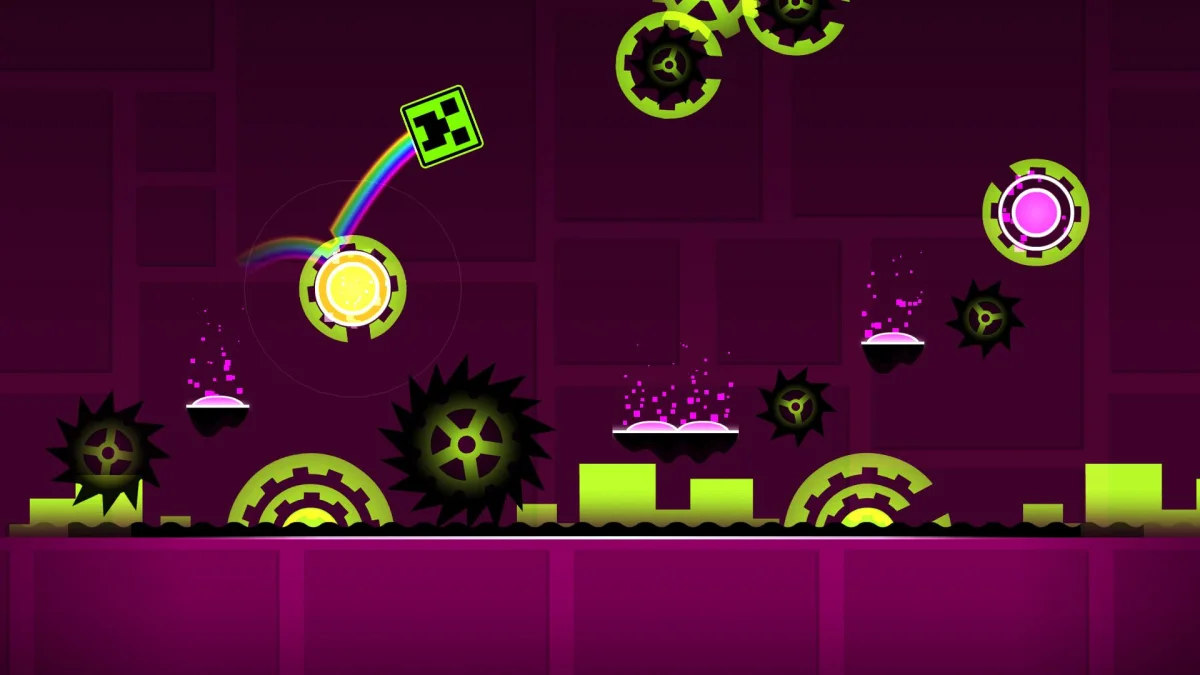 Ритм, куб и никаких сохранений Ритм, куб и никаких сохранений Geometry Dash, видеоигры, платформер, музыка, RobTop Games, гейминг, мобильные игры