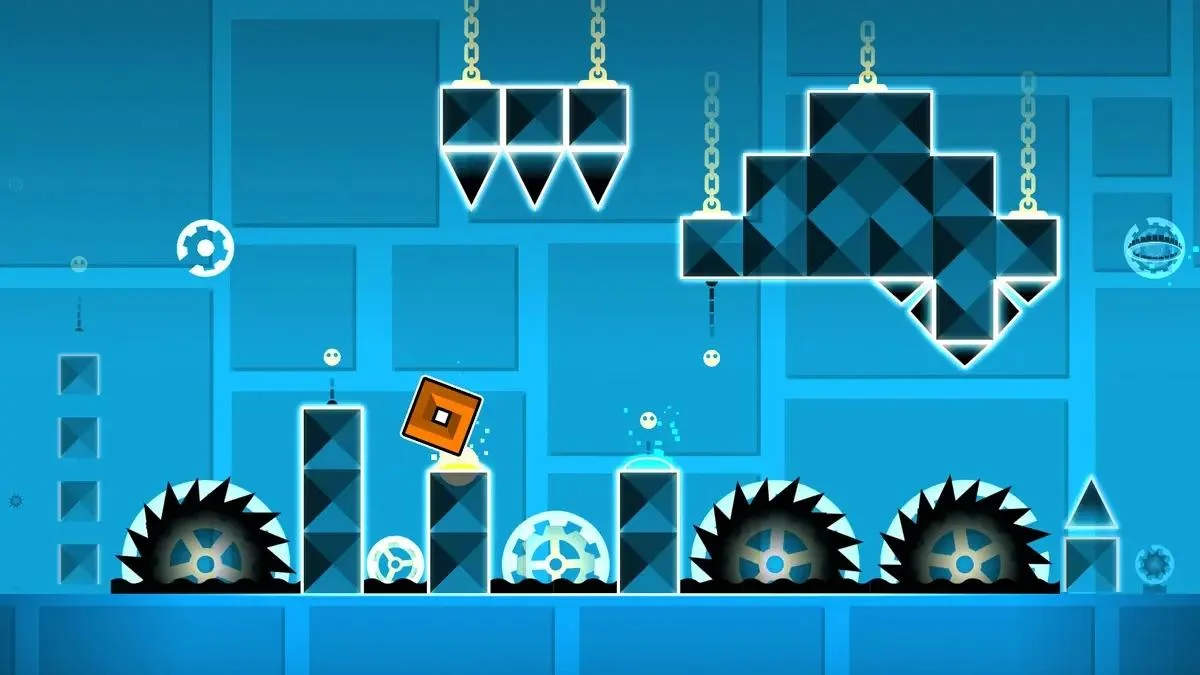 Ритм, куб и никаких сохранений Ритм, куб и никаких сохранений Geometry Dash, видеоигры, платформер, музыка, RobTop Games, гейминг, мобильные игры