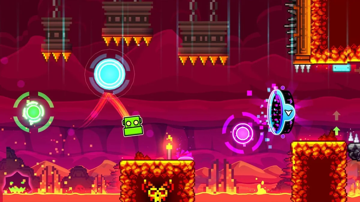 Ритм, куб и никаких сохранений Ритм, куб и никаких сохранений Geometry Dash, видеоигры, платформер, музыка, RobTop Games, гейминг, мобильные игры