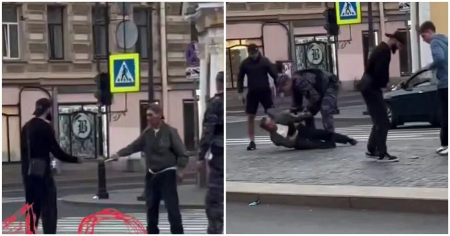 Смельчак отобрал нож у вооруженного мужчины