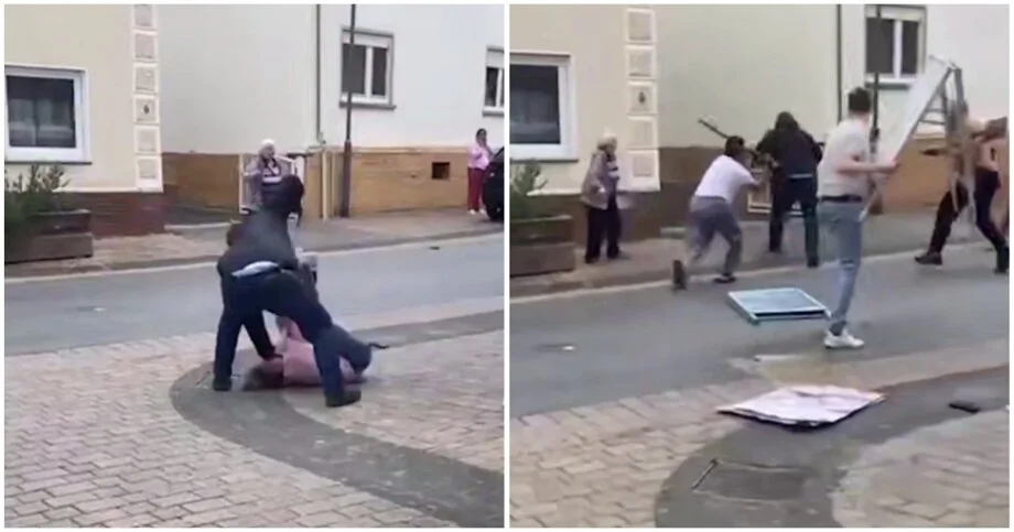 С ножом за женой: прохожие скрутили нападавшего Германия, нападение, нож, видео, происшествие, Казахстан
