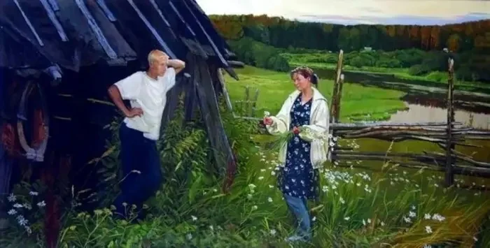 Деревня, которая стала судьбой художника Деревня, которая стала судьбой художника живопись, реализм, деревня, пейзаж, Андрей Подшивалов, искусство, галерея