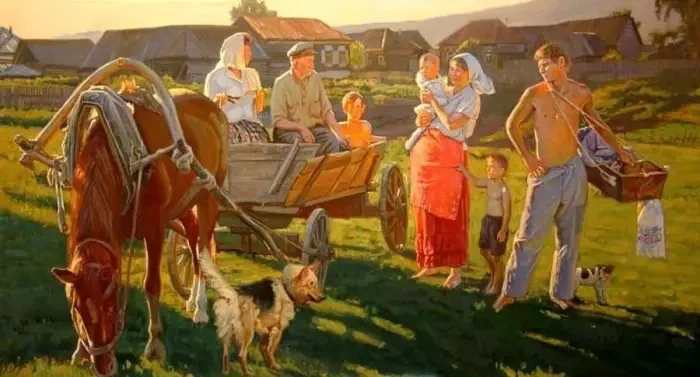 Деревня, которая стала судьбой художника Деревня, которая стала судьбой художника живопись, реализм, деревня, пейзаж, Андрей Подшивалов, искусство, галерея