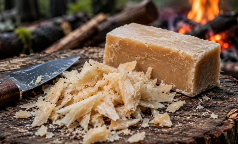 Мыло + бензин: костёр из мокрых дров Мыло + бензин: костёр из мокрых дров розжиг, костёр, мыло, бензин, выживание, лайфхак, химия, дрова