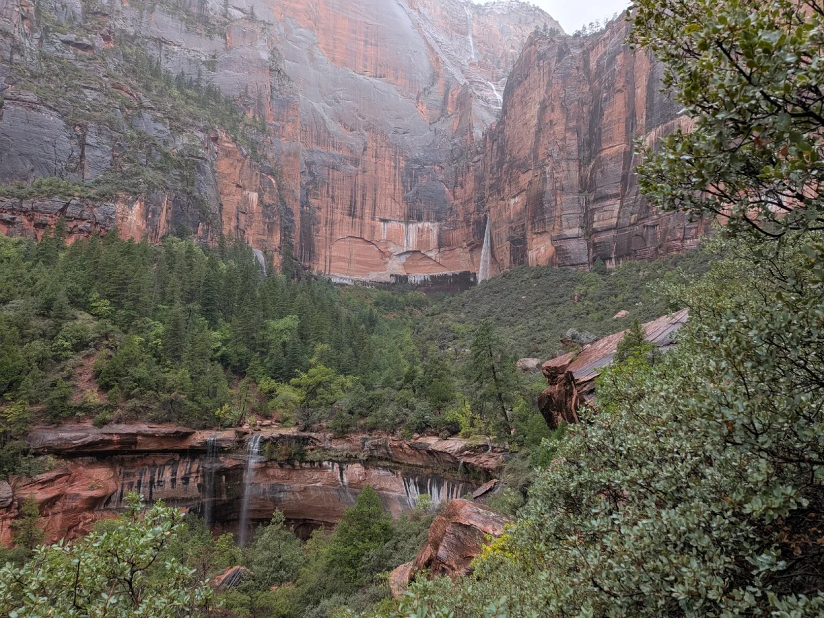 Вместо палатки — водопады Зайон, поход, шторм, водопады, кондоры, Snow Canyon, путешествия, США